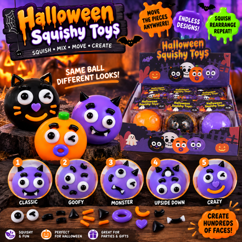 Halloween Mix & Match Squishy Toys MSS37