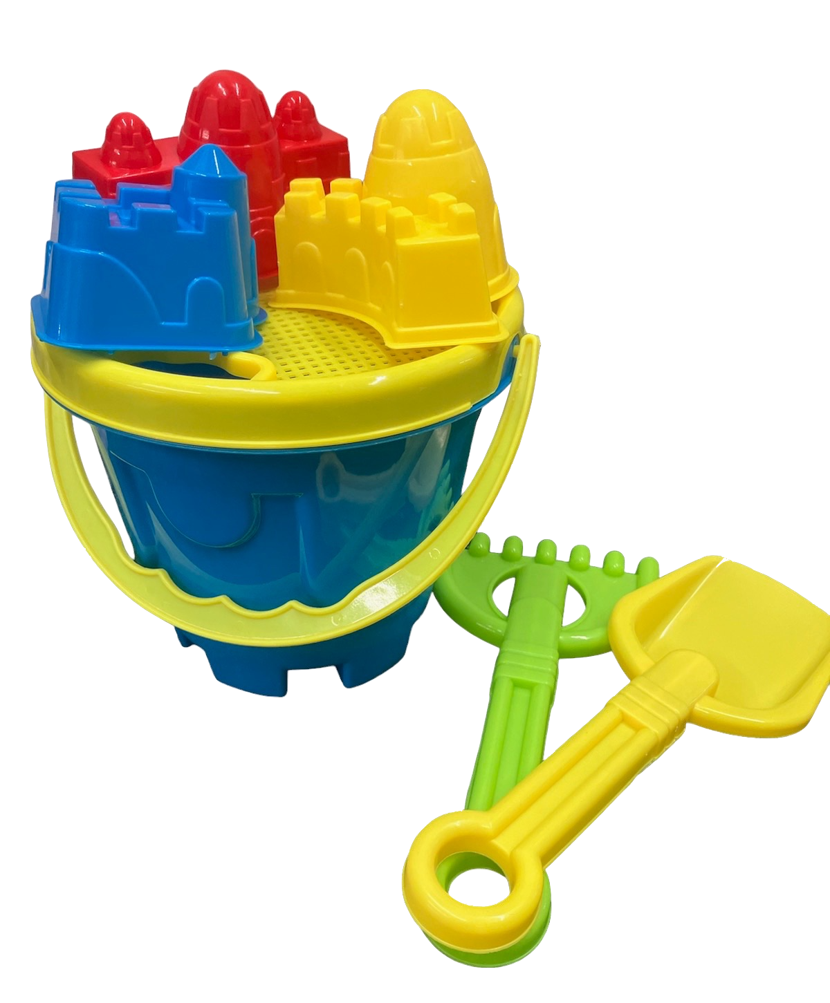 Castle Beach Bucket Sand Set – 7 Piece Assorted Colors BS01