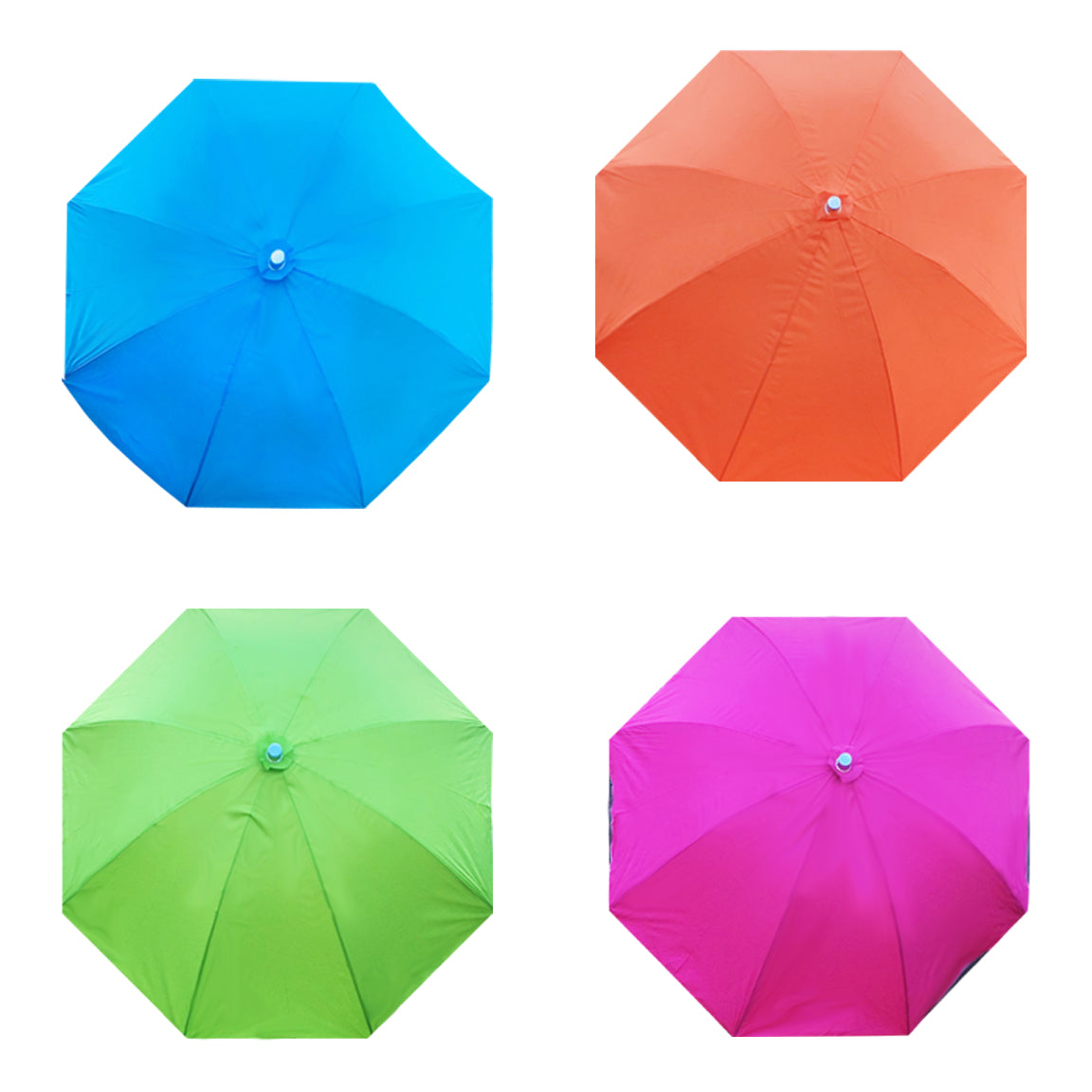 6.5' Beach Umbrella – Canvas Fabric – Thick Pole – Assorted Bright Colors MSBUB-01