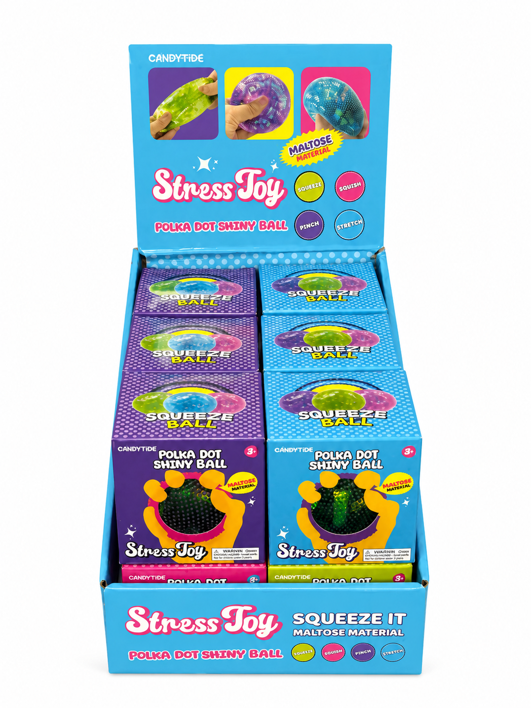 Polka Dot Shiny Ball Stress Toy MSND21
