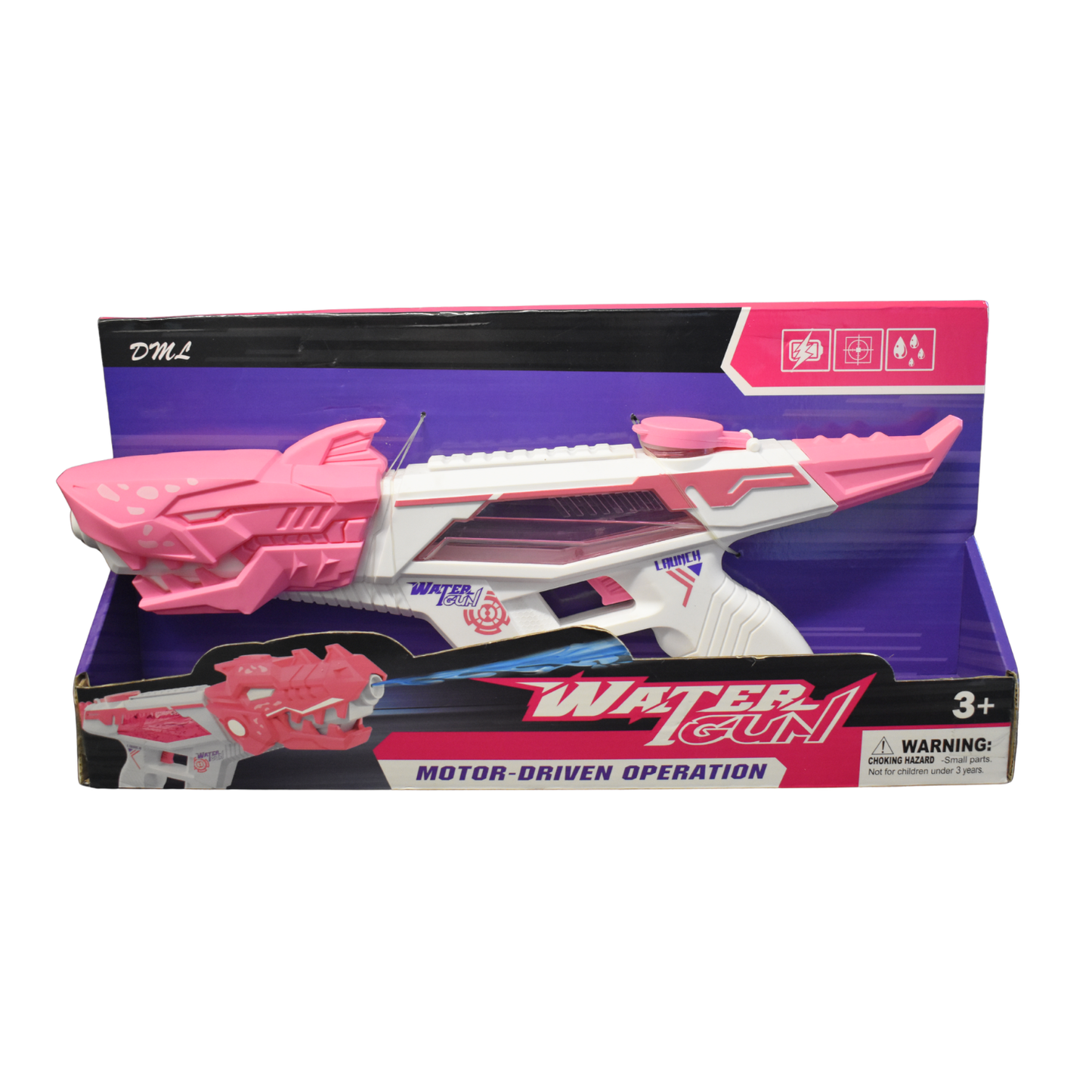 Pink Shark Power Water Blaster – Battery Operated | Pink MSWG (pink)