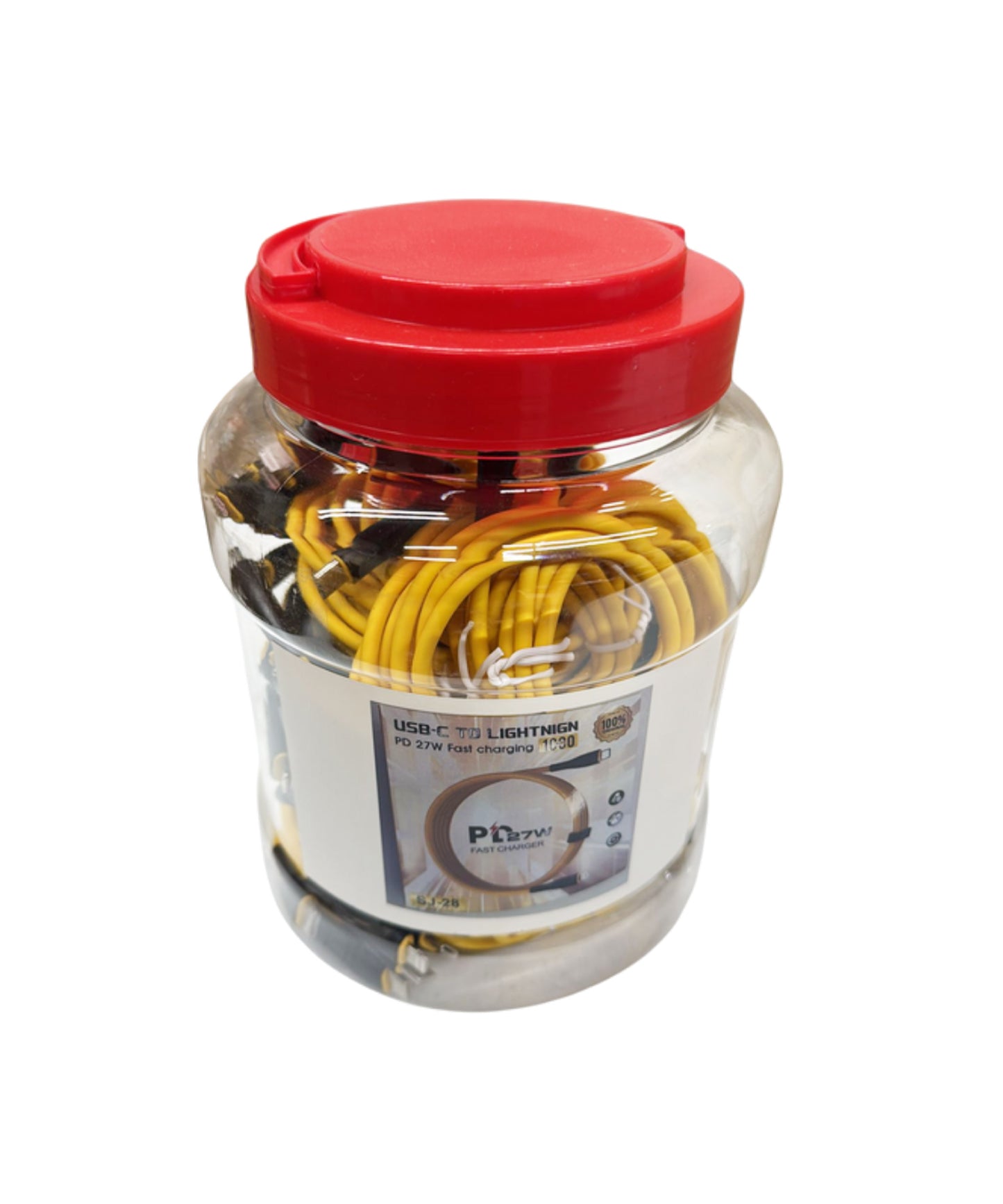 USB-C to USB-C Fast Charging Cable – PD 27W – Retail Jar Display MSCBCC