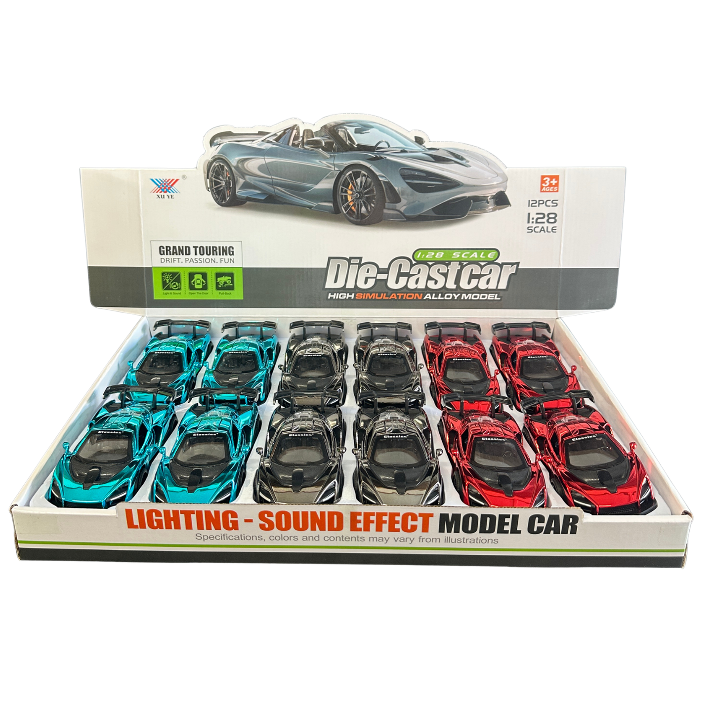 6" Metallic McLaren Die-Cast Car – 12pc Display MSMCLN2