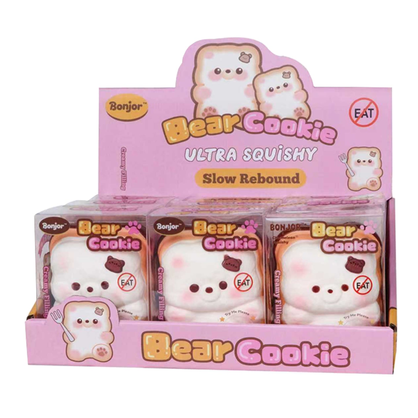 Bear Cookie Ultra Squishy – Slow Rebound w/ Counter Display (9pc) MSUS4