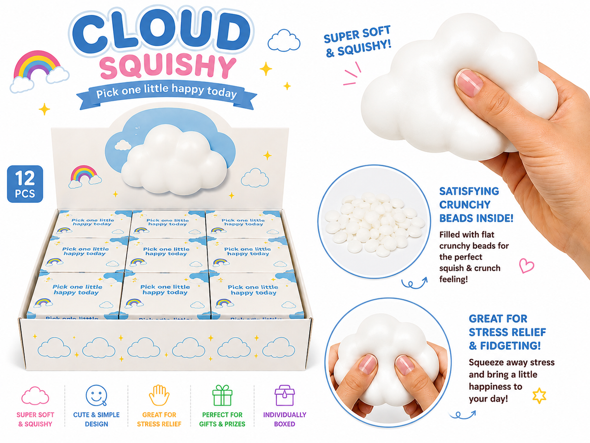Plain White Cloud Crunchy Squishy MSS28