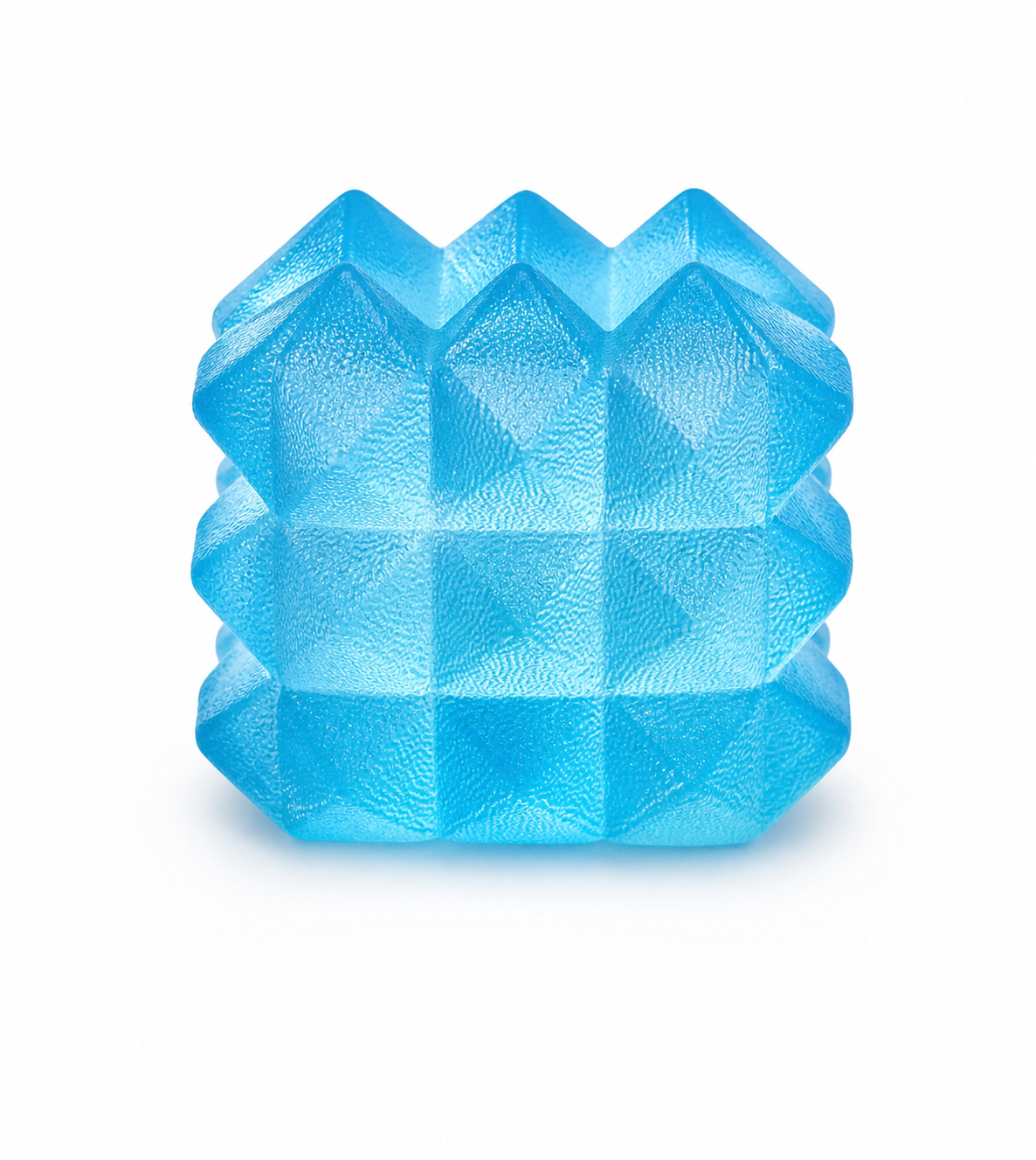 Cube Spike Squeeze Ball – Super Solid Squish (Blue) MSND8