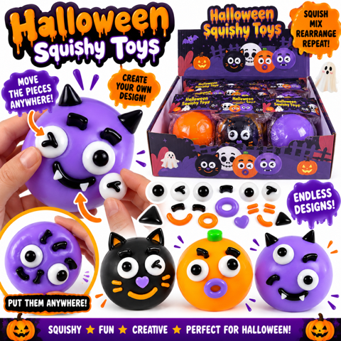 Halloween Mix &amp; Match Squishy Toys MSS37