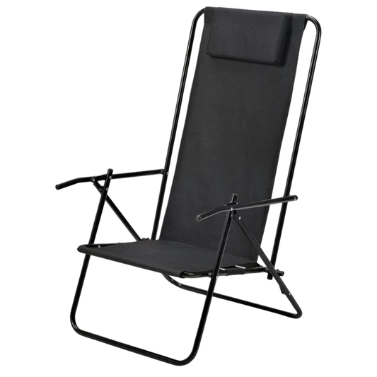 2 Position Steel Folding Beach Chair – Durable Outdoor Comfort BC-S1
