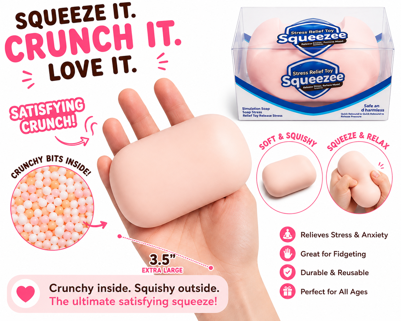 Crunchy Soap Squeeze Ball – 3.5” MSS17