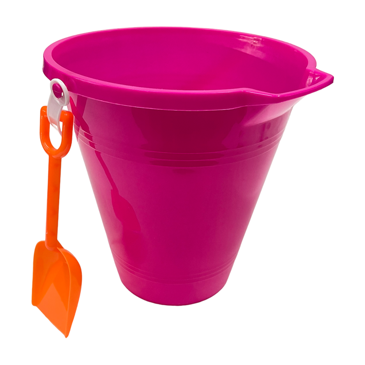 9" Sand Bucket with Shovel – Assorted Colors (24 PC Box) BUCKET-02