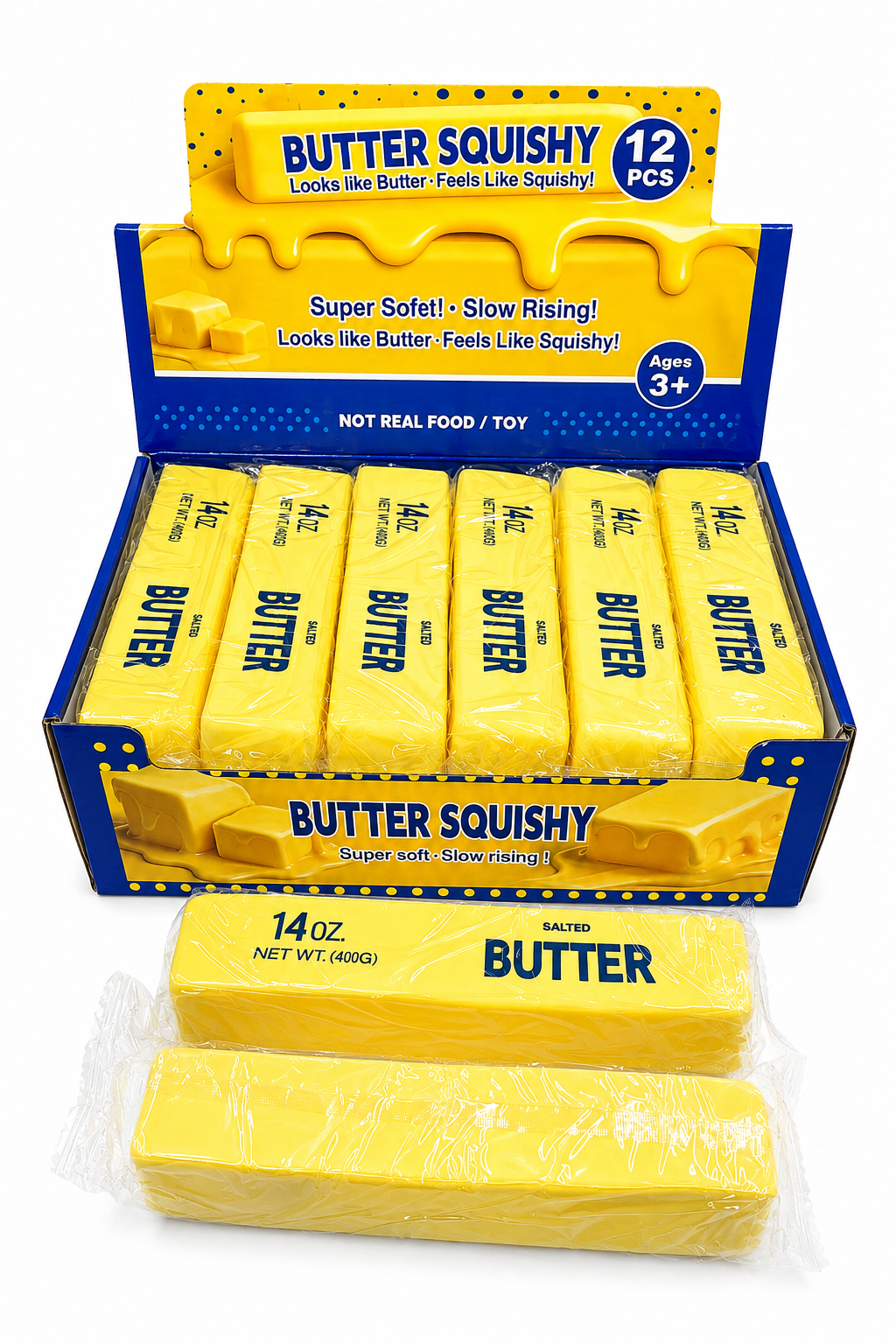 9" Jumbo Butter Squishy – 12 PC Display MSUSB-L