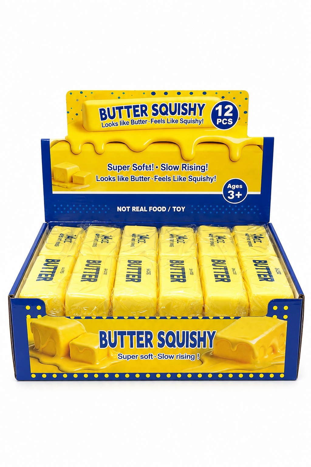 9" Jumbo Butter Squishy – 12 PC Display MSUSB-L
