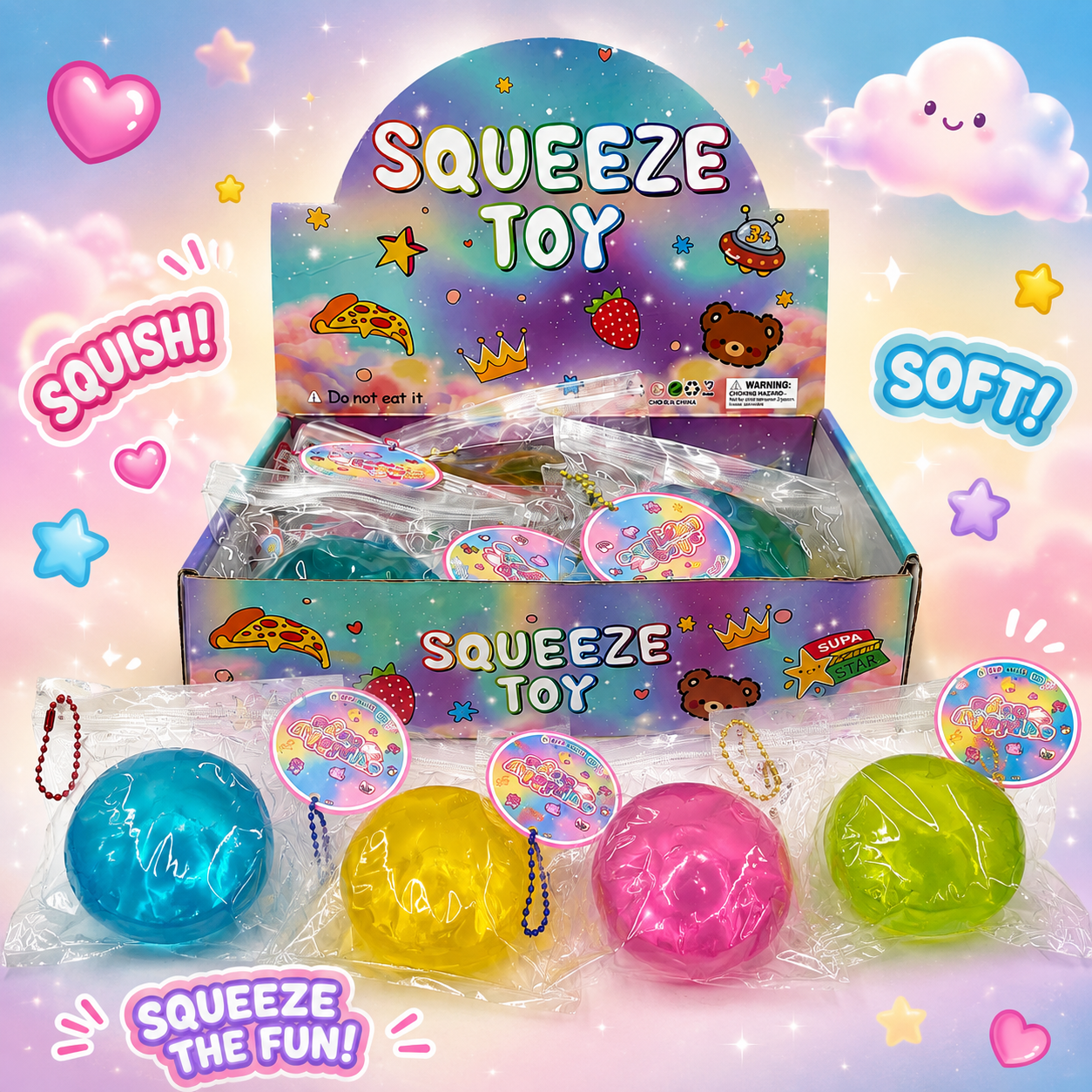 Colorful Jelly Squeeze Ball MSND22