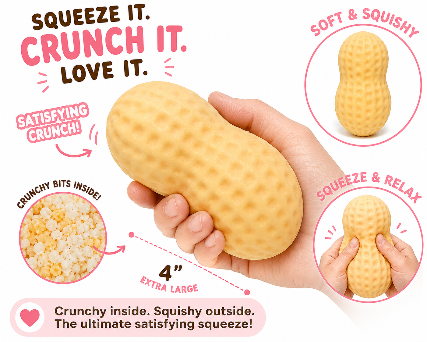 Peanut Crunch Squishy Toy MSS15