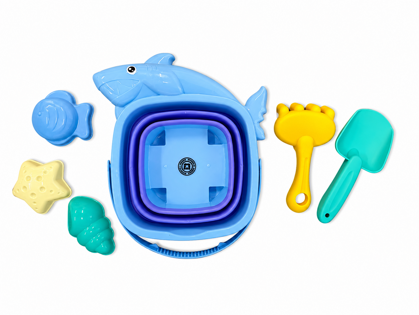 Shark Folding Beach Toy Set – 6 Piece Set (Assorted Colors) MSFBS3