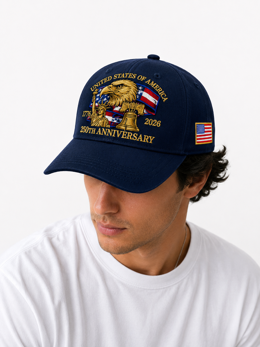 USA 250th Anniversary Patriotic Cap -Navy Blue MSUSAH1