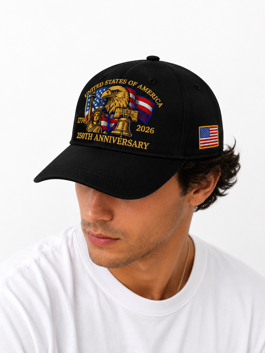 USA 250th Anniversary Patriotic Cap – Black Edition MSUSAH2