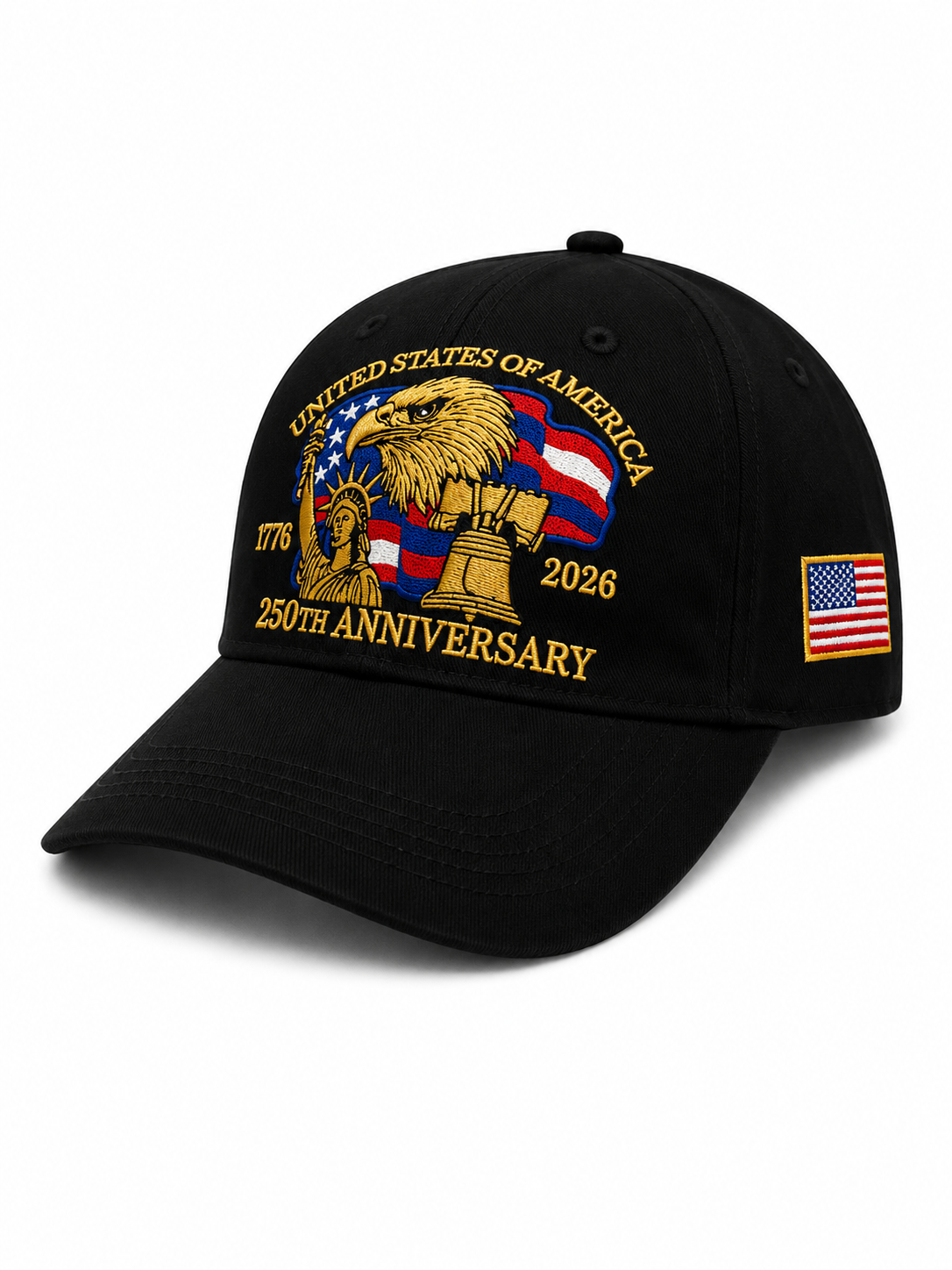 USA 250th Anniversary Patriotic Cap – Black Edition MSUSAH2