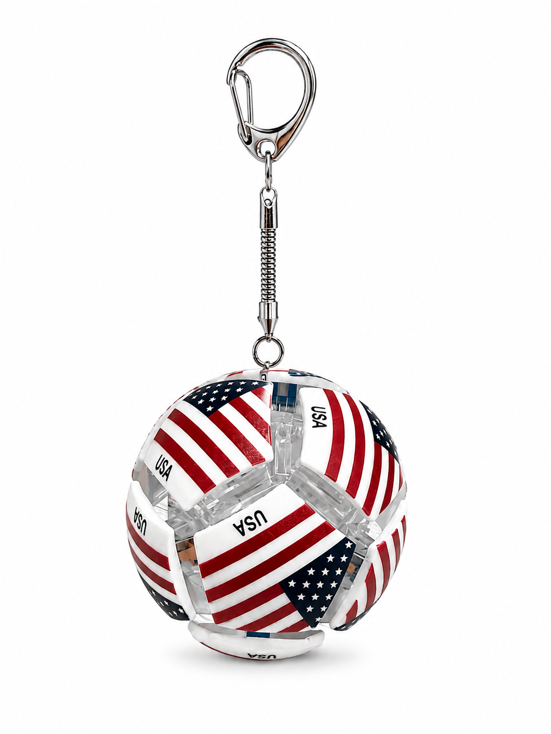 USA Flag Clicker Fidget Ball Keychain MSCSK