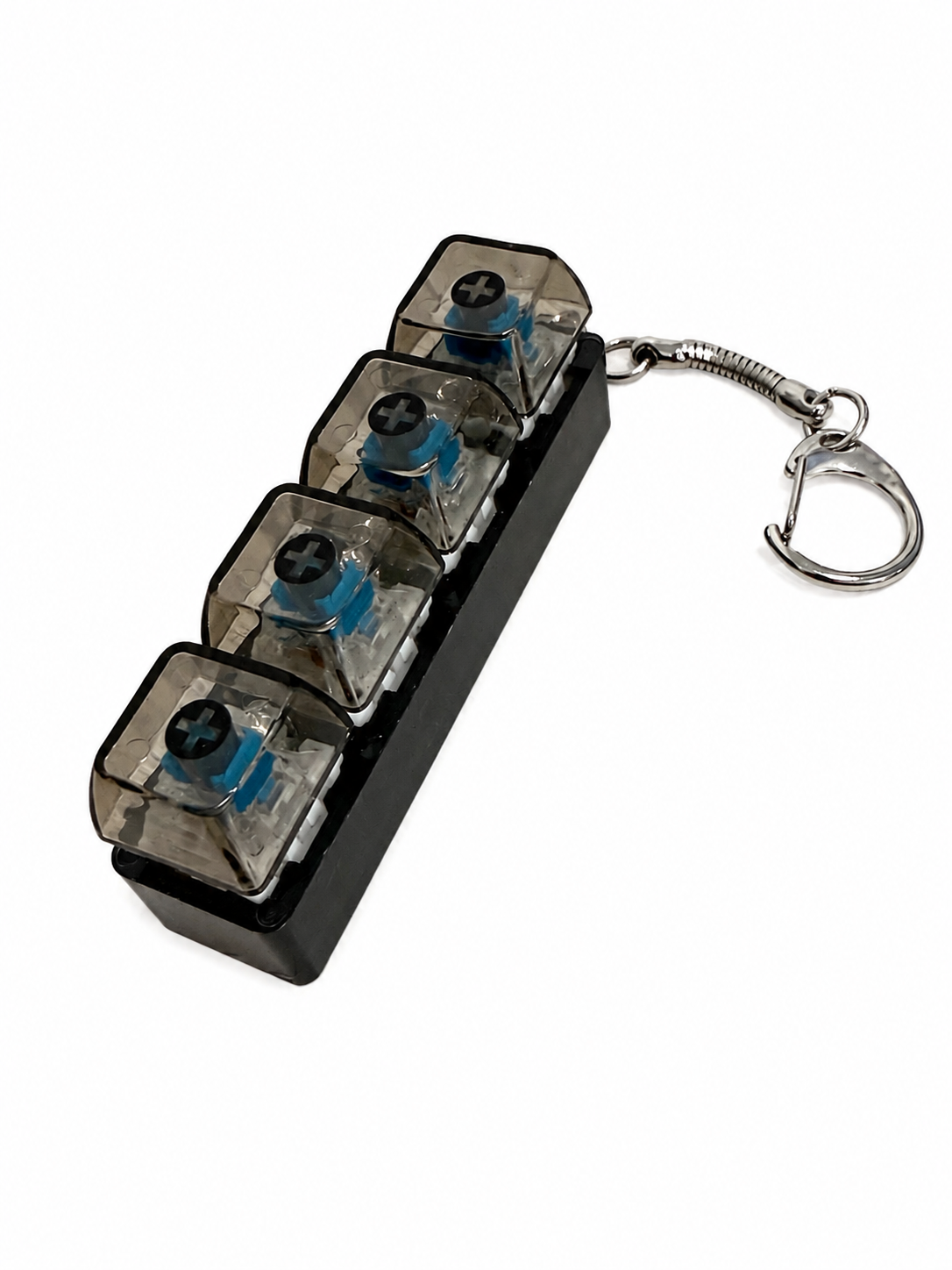 4-Key Mechanical Clicker Keychains – Assorted Colors (12 Pack) MSKK2