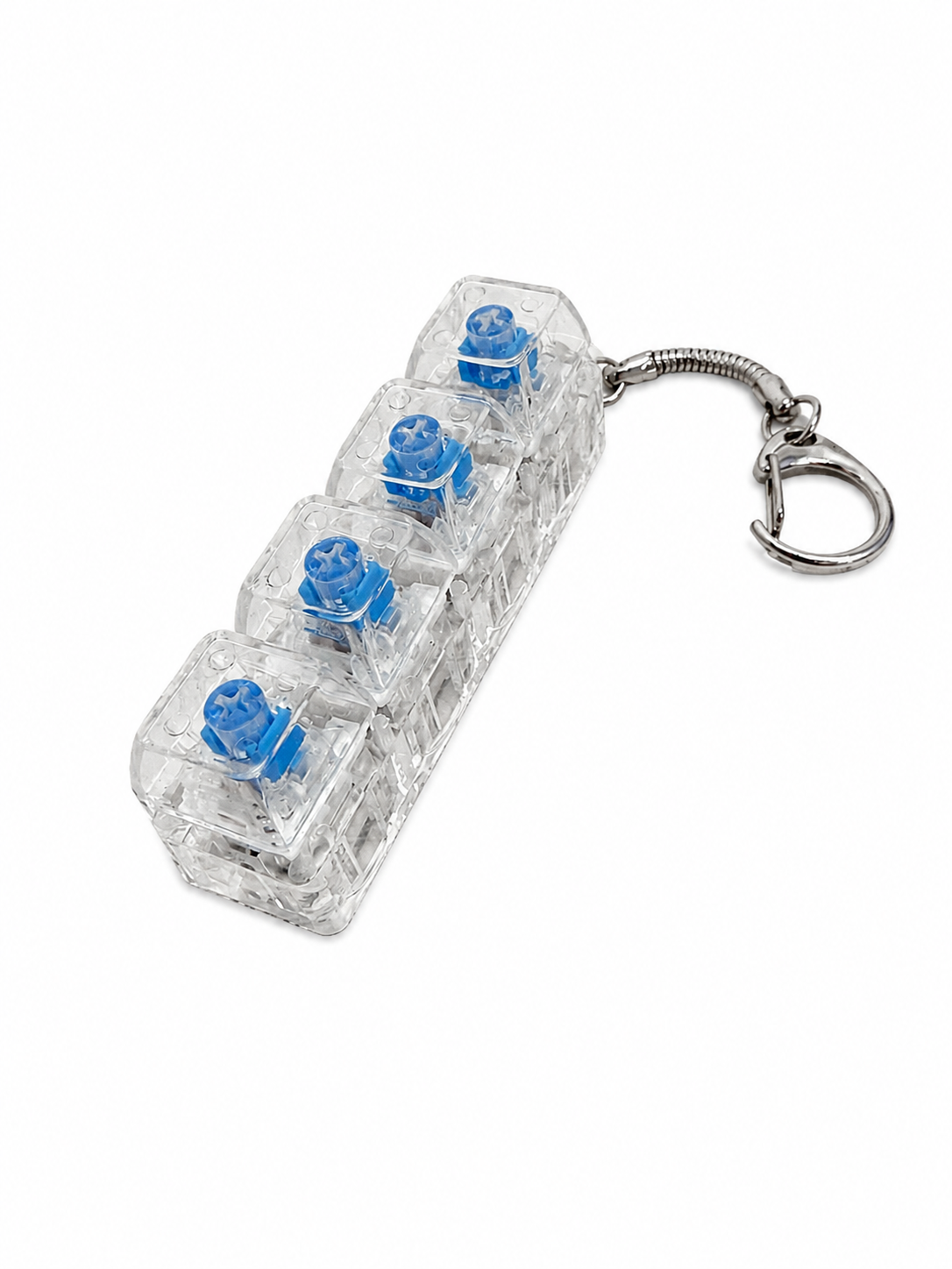 4-Key Mechanical Clicker Keychains – Assorted Colors (12 Pack) MSKK2