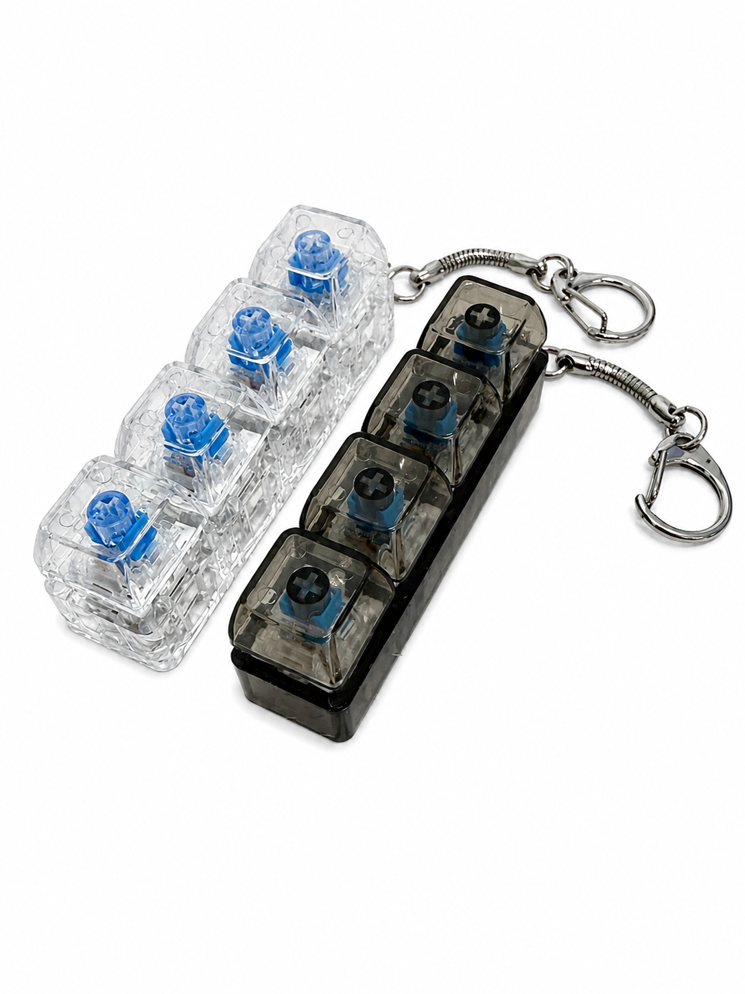 4-Key Mechanical Clicker Keychains – Assorted Colors (12 Pack) MSKK2