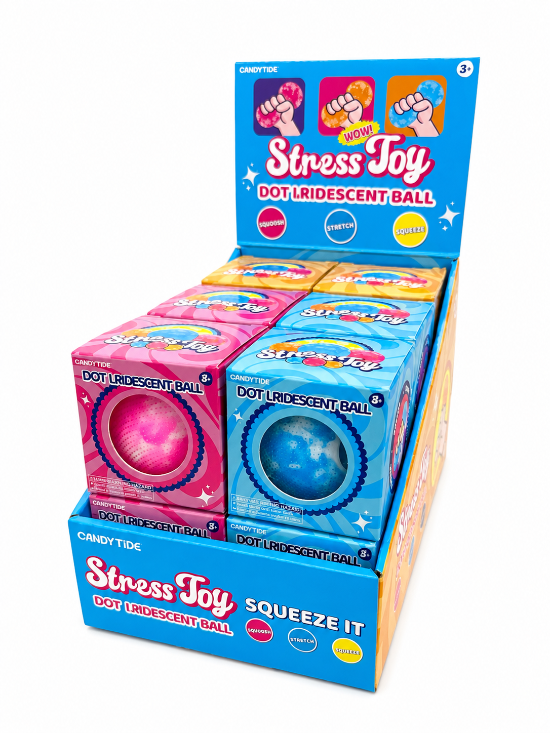 Dot Iridescent Stress Ball PDQ Display (12 Piece) MSND14