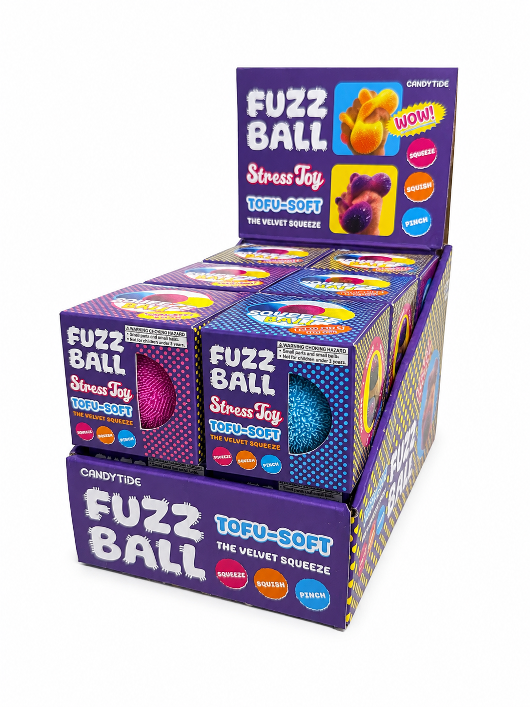 Fuzz Ball Stress Toy – Tofu Soft Velvet Squeeze MSND15