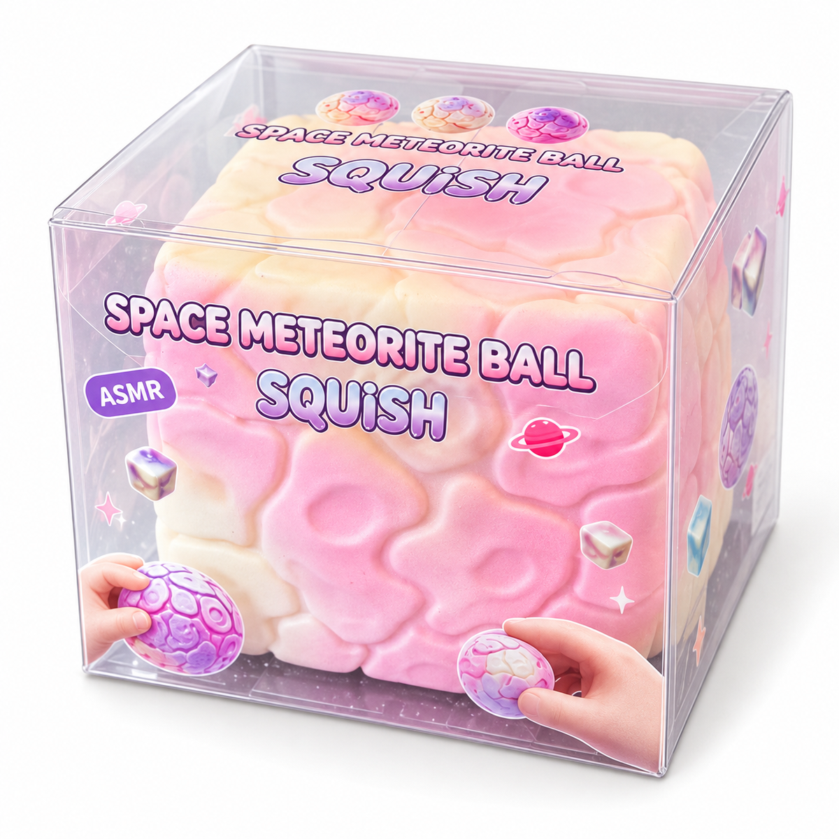 2" Candy Crunchy Squishy Toy – Space Meteorite Cube MSS52
