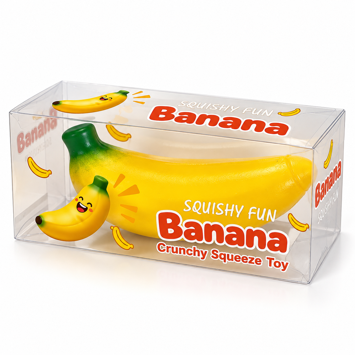 4.5" Banana Crunchy Squishy Toy – Squeeze & Crunch Fun! MSS47