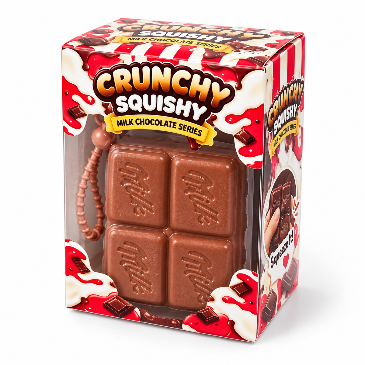 3" Crunchy Chocolate Bar Squishy – Assorted Colors MSS56