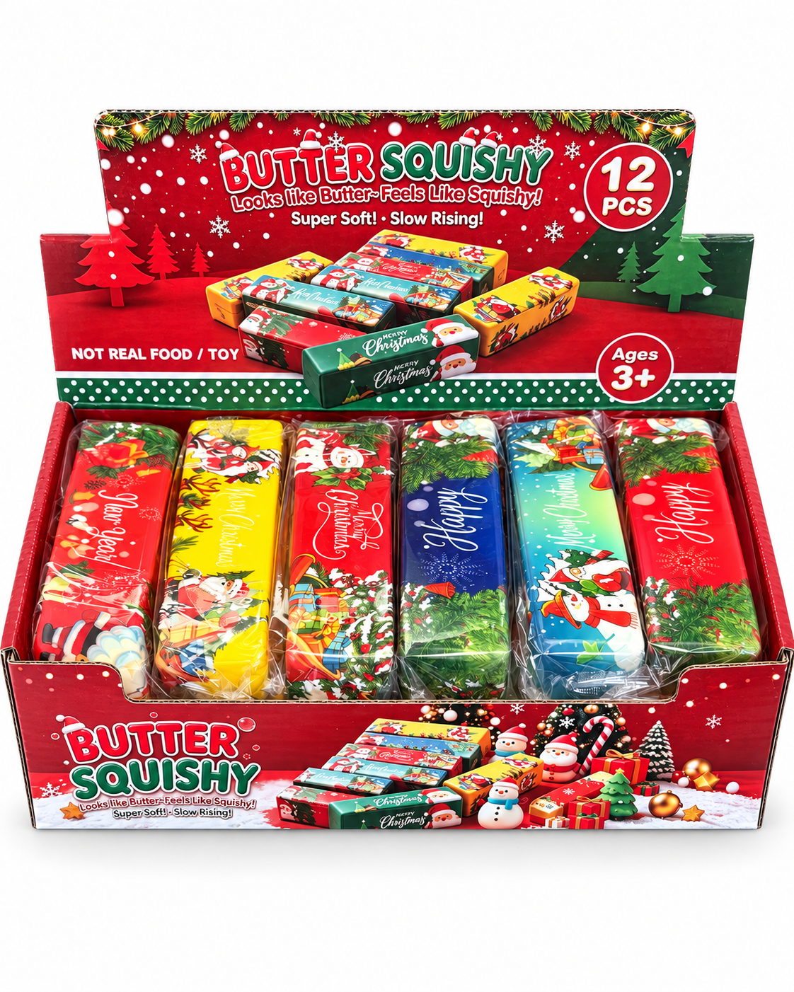 5" Christmas Butter Squishy – Foam Slow Rising Squishy MSUSB-C5