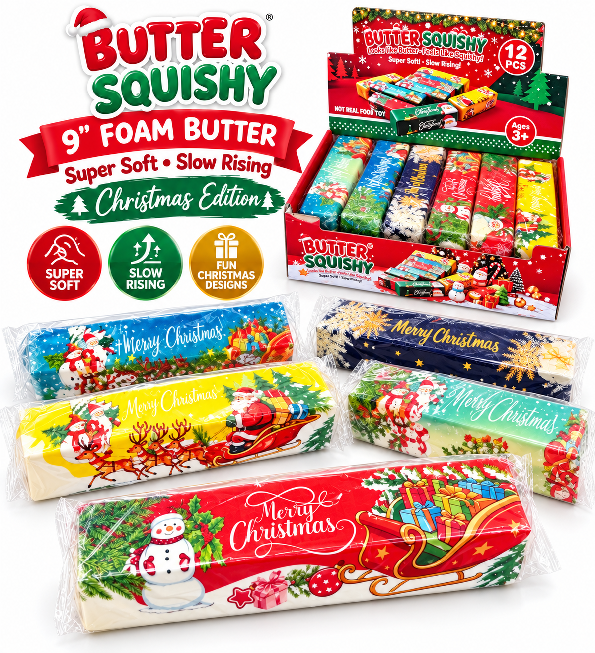9" Christmas Foam Butter Squishy MSUSB-C9