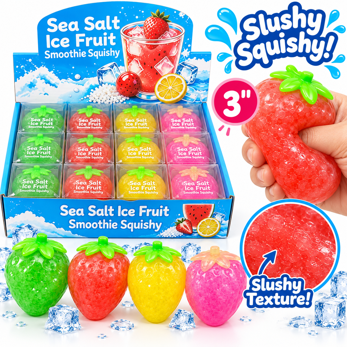 3″ Strawberry Slushy Squishy MSS61