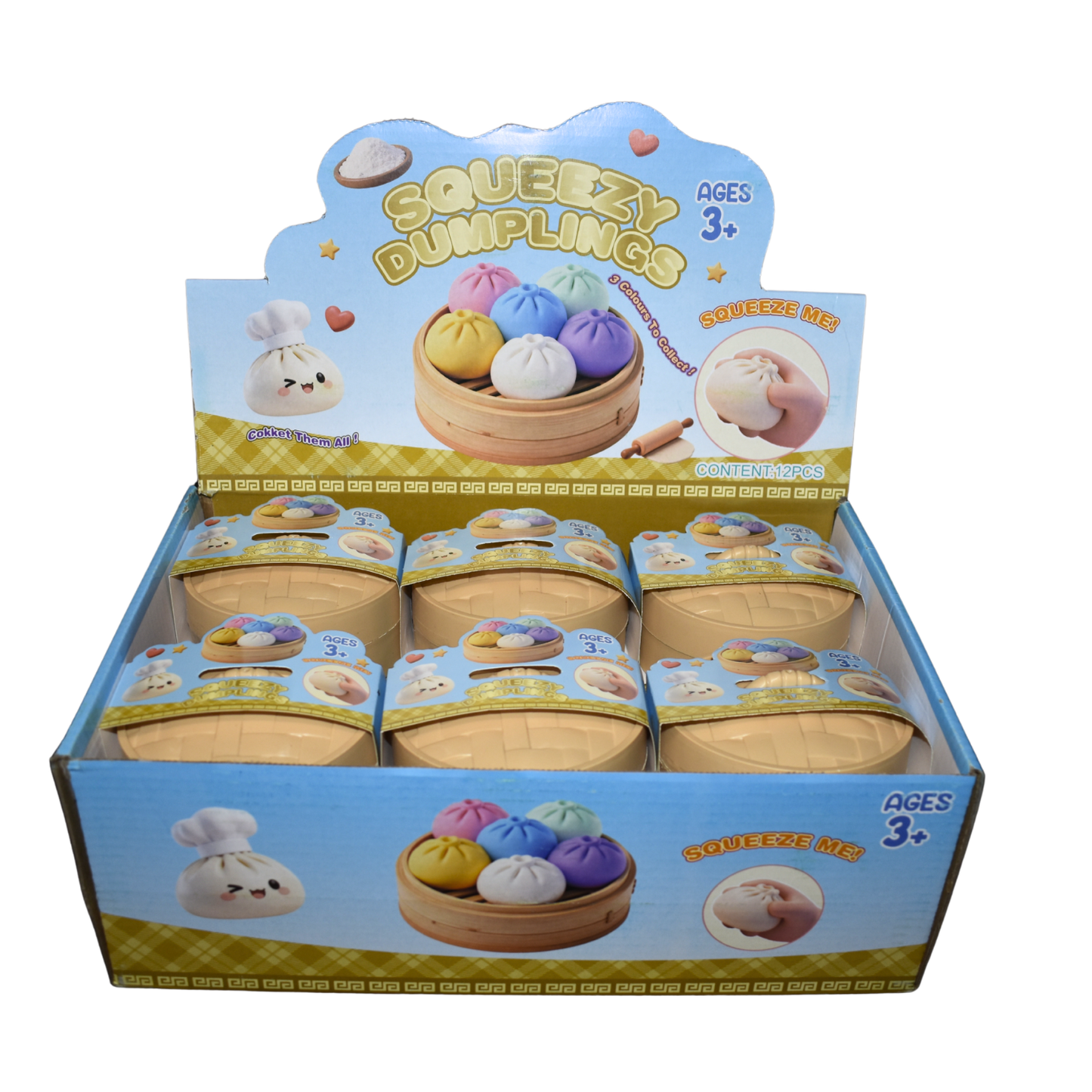 Squeezy Dumpling Toy – Glitter (4") MSDS2