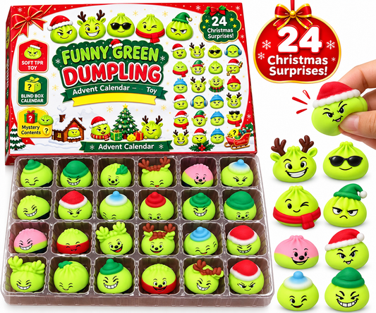 Grinch Mini Squishy Advent Calendar – 24 Pieces MSS64