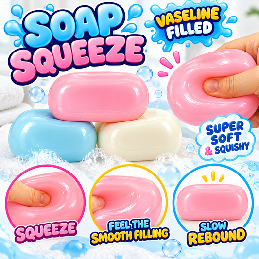 4" Vaseline-Filled Soap Bar Squishy – Assorted Colors MSS66