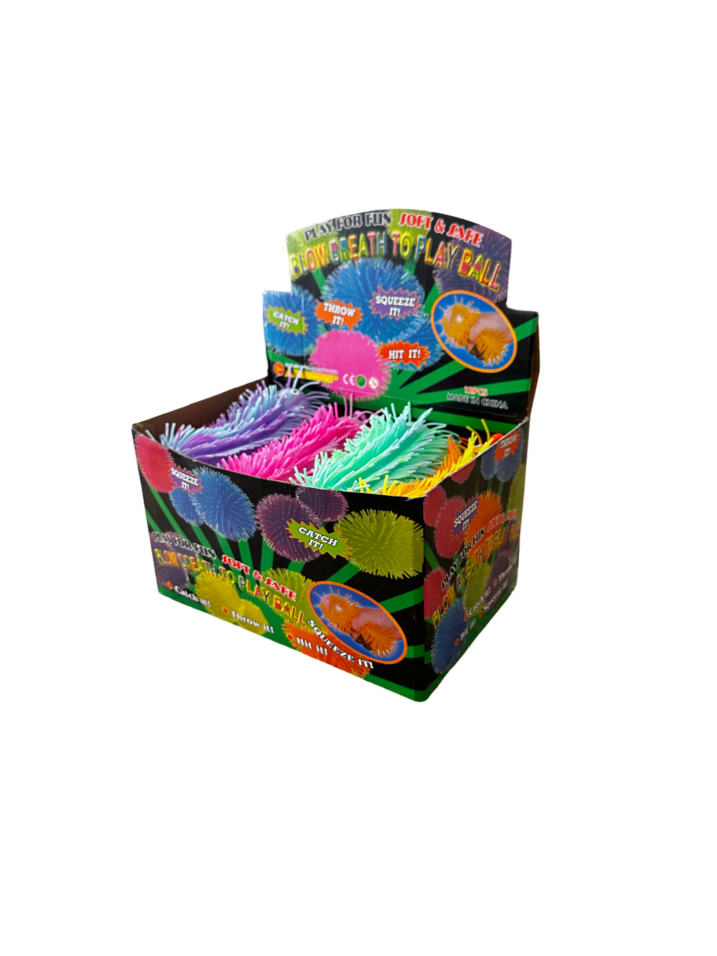 Light-Up Spiky Caterpillar Sensory Toy – Assorted Colors w/ Counter Display (12pc) MSSCSM