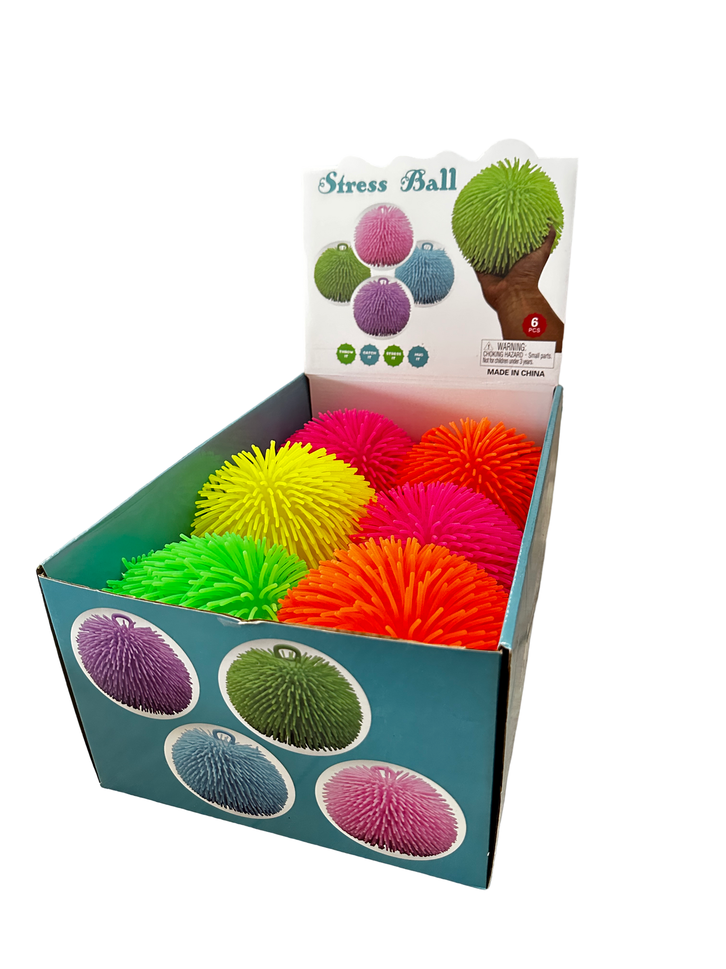 XL Light-Up Puffer Stress Ball – 6PC Display MSSBXL
