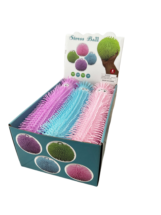 XL Light-Up Spiky Caterpillar Sensory Toy – Assorted Colors w/ Counter Display (6pc) MSSCXL