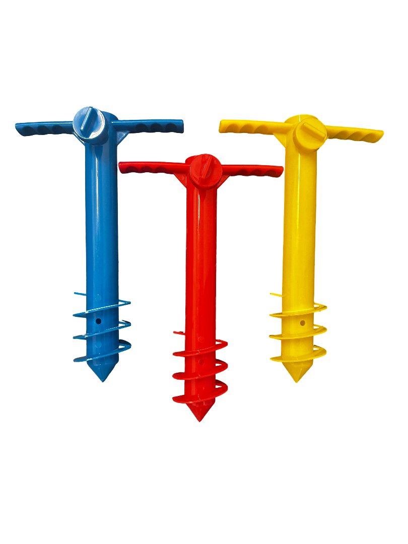 14" Beach Umbrella Sand Anchor – Heavy Duty Twist-In Base (Assorted Colors) MSANLG