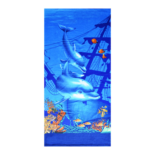 Dolphin Ocean Microfiber Beach Towel – 29" x 58" MF3