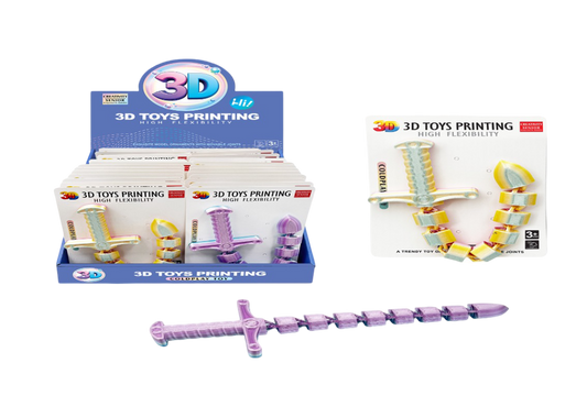 3D Printed Connectable Sword – 16 PC Display MS3D1