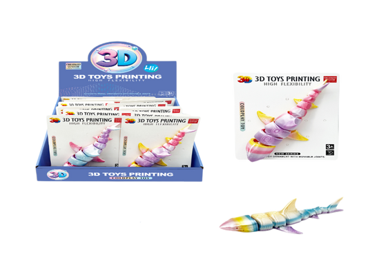 3D Printed Flexible Shark – 12 PC Display MS3D3
