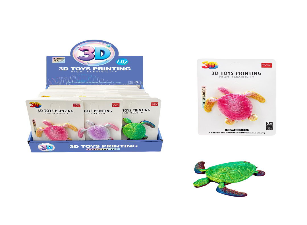 3D Printed Flexible Turtle – 24 PC Display MS3D4