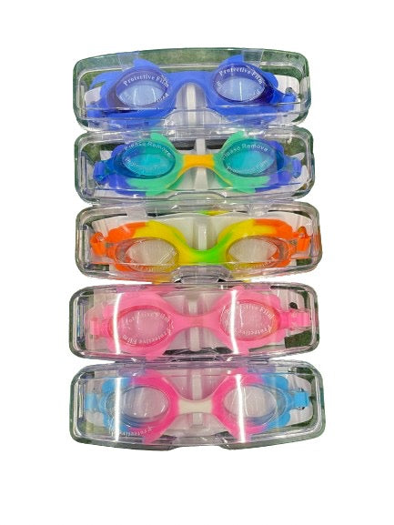 Kids Swim Goggles – Assorted Colors with Protective Case MS8011