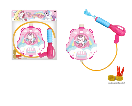 Unicorn Backpack Water Gun with Hose & Pump Blaster MSBPU