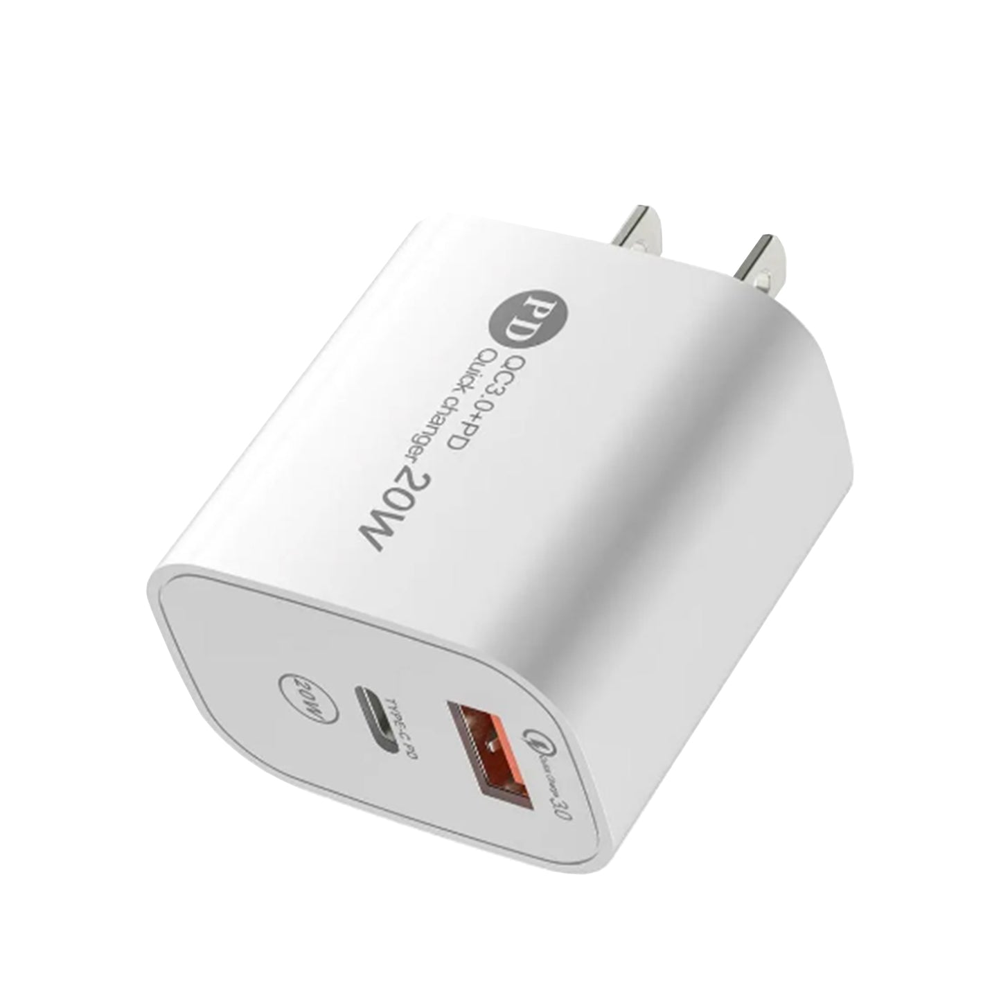 20W Fast Charging Wall Adapter – USB & Type-C Dual Port Charger MSFC