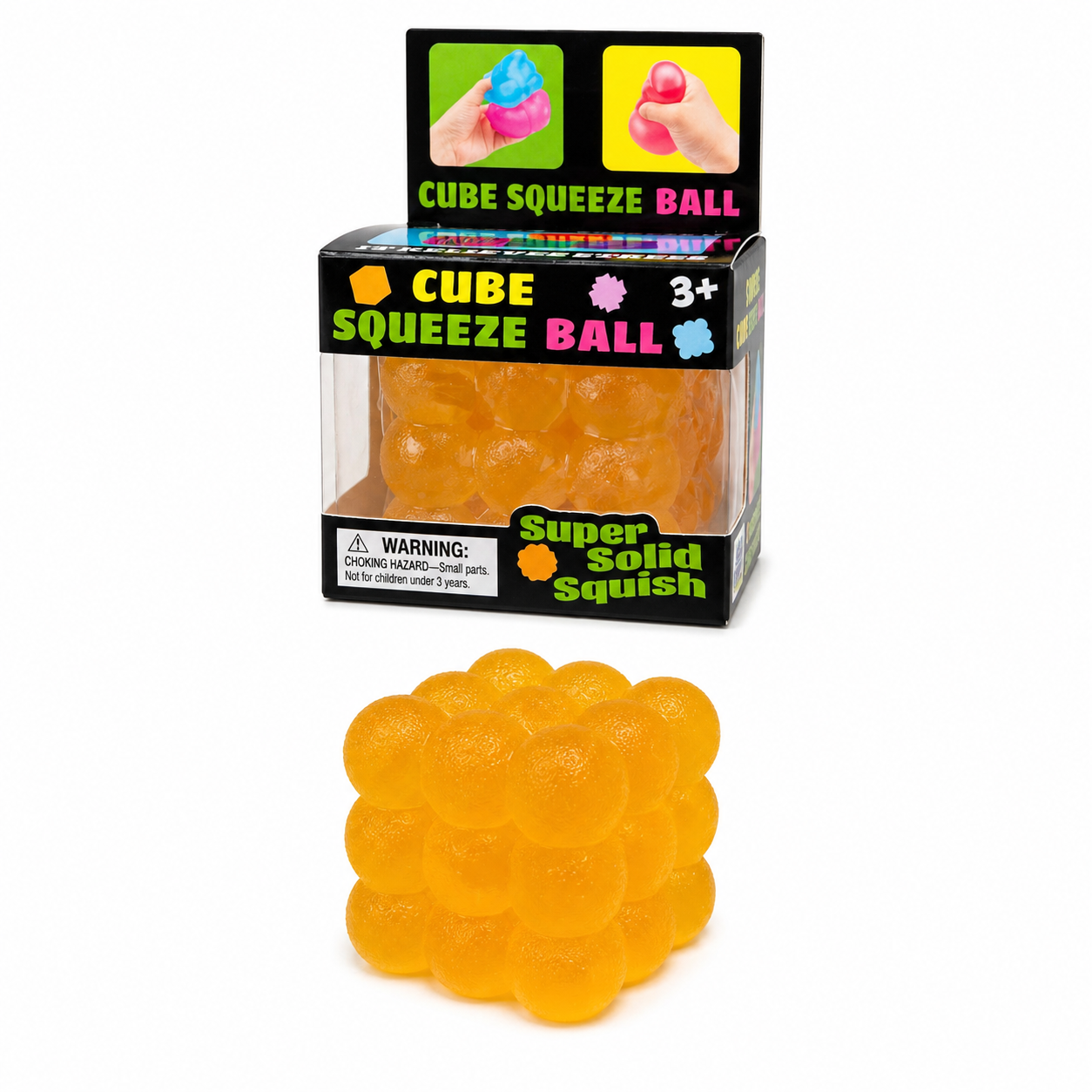 Cube Squeeze Ball – Assorted Colors 2" MSND5