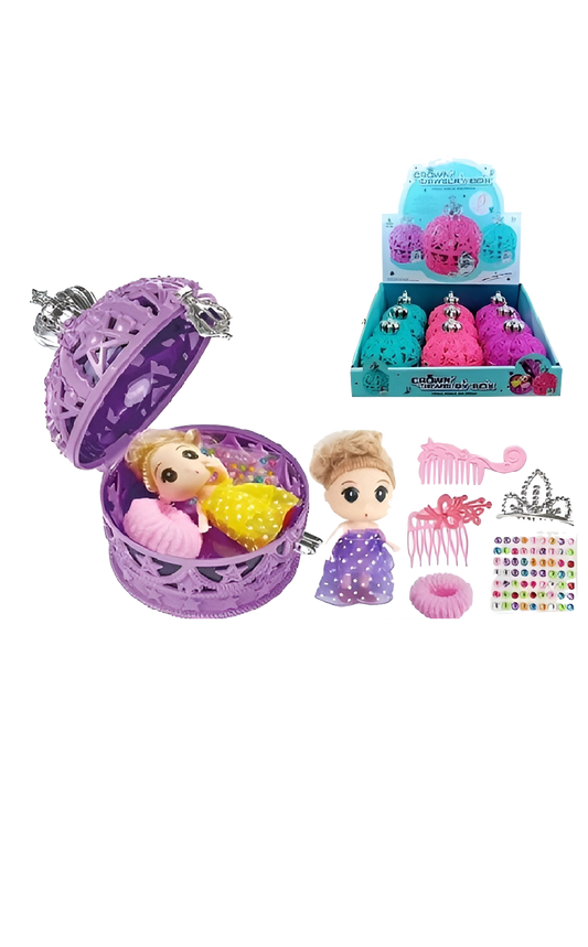 Princess Doll Surprise Crown Playset – Assorted Colors w/ Counter Display (9pc) MSPCJ